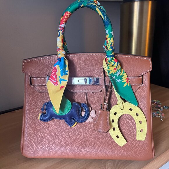 Wirkin Designer Inspired Gold Togo Leather 30 CM Bag - Picture 3 of 11